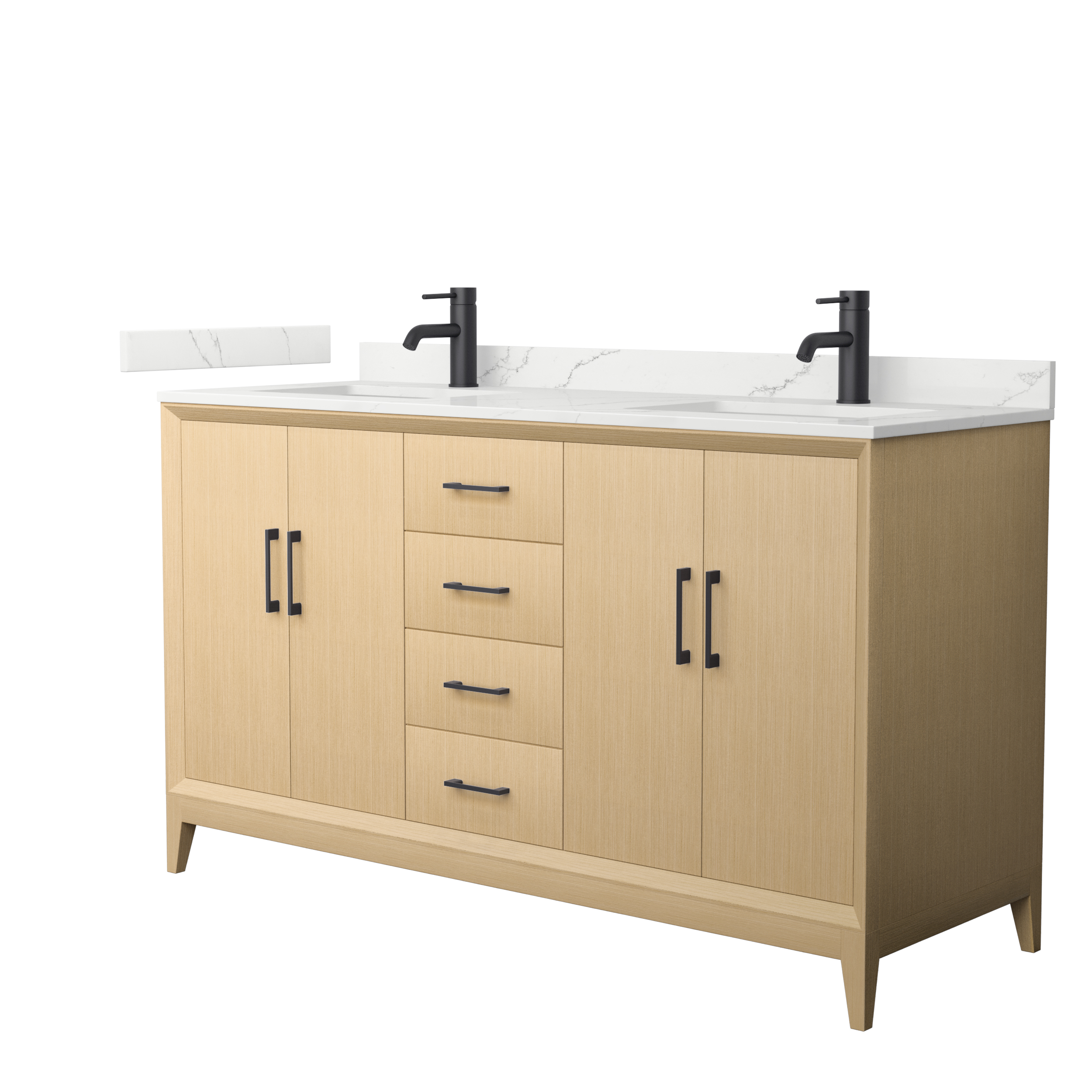 Janna 60" Double Bathroom Vanity - White Oak WC-7575-60-DBL-VAN-WHO