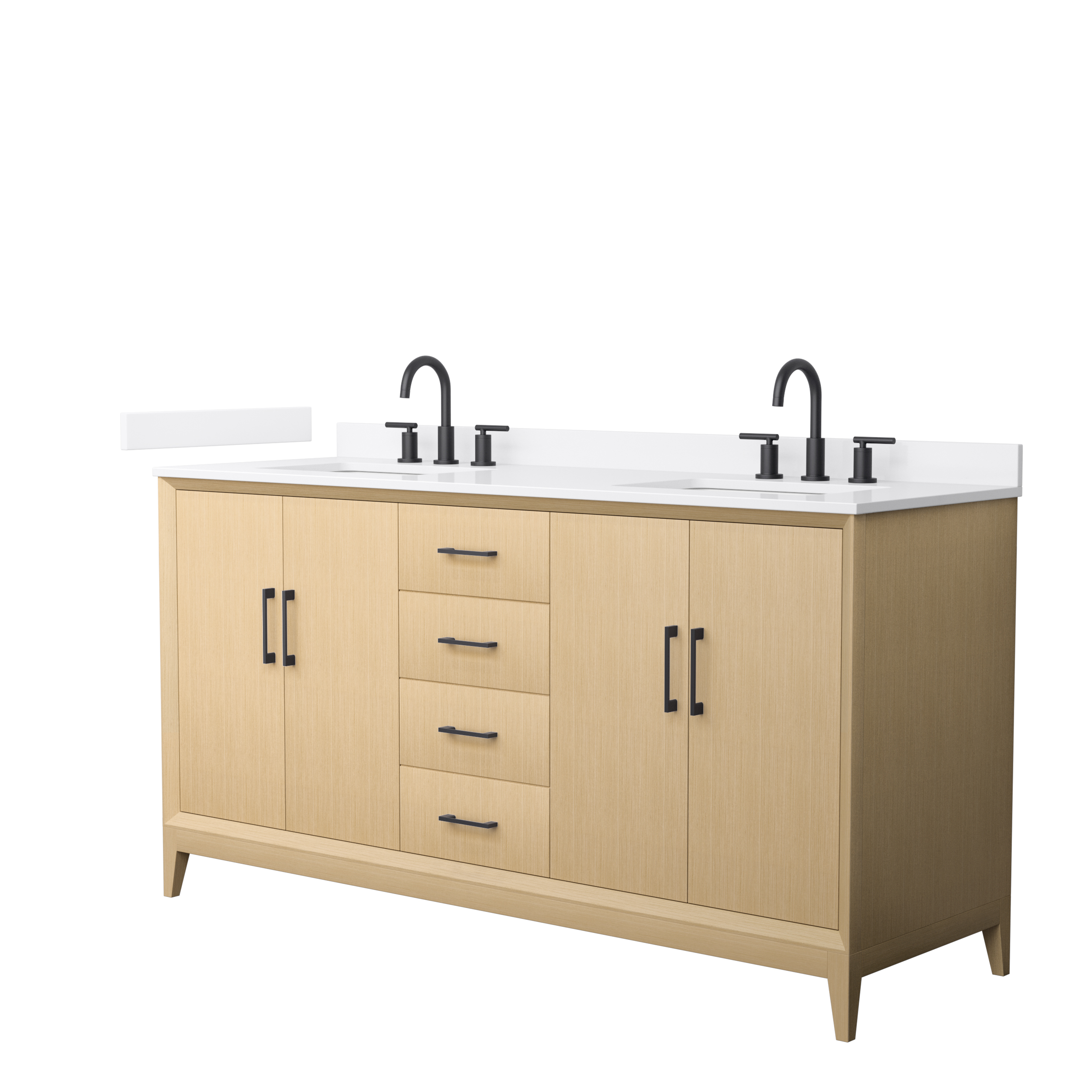 Janna 66" Double Bathroom Vanity - White Oak WC-7575-66-DBL-VAN-WHO