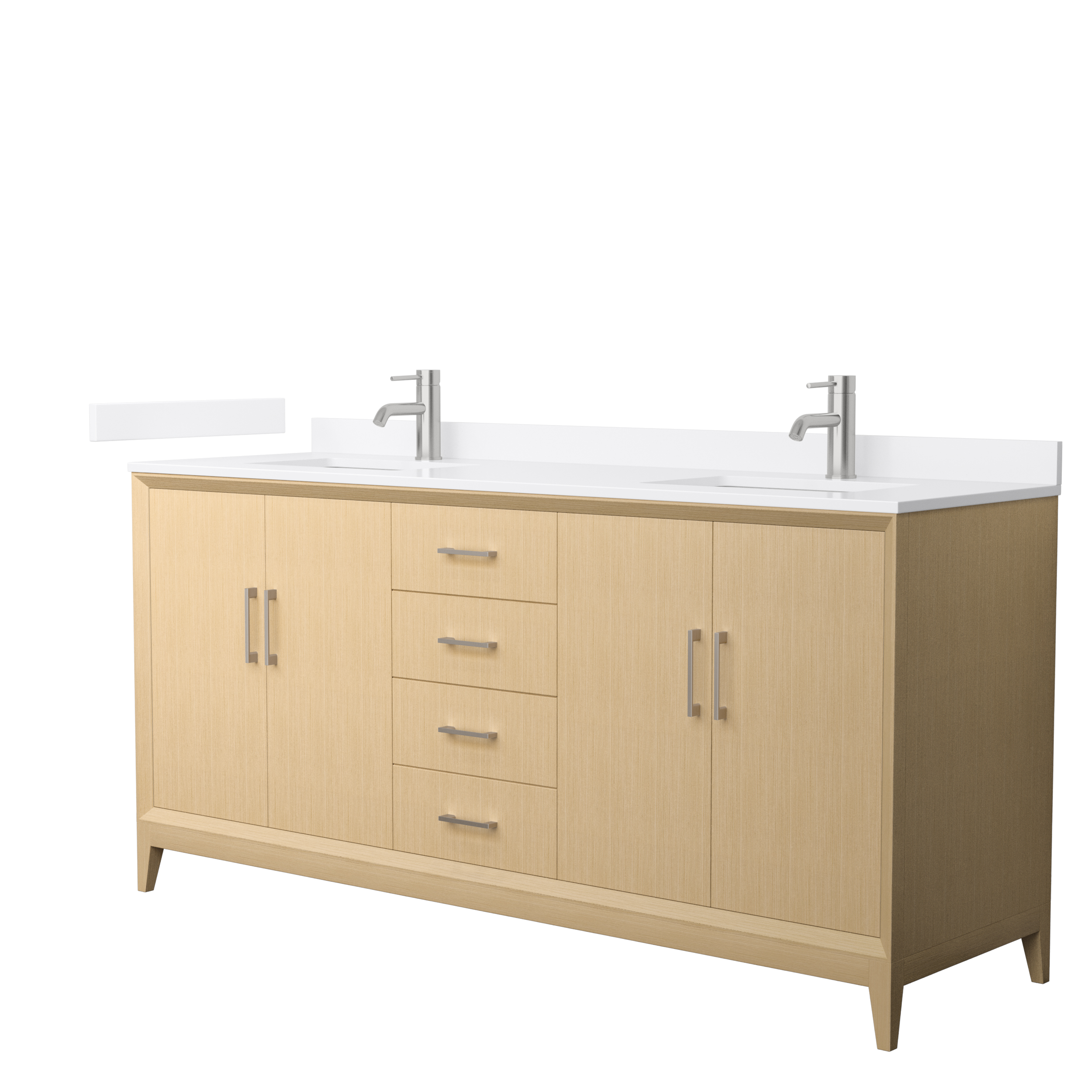 Janna 72" Double Bathroom Vanity - White Oak WC-7575-72-DBL-VAN-WHO