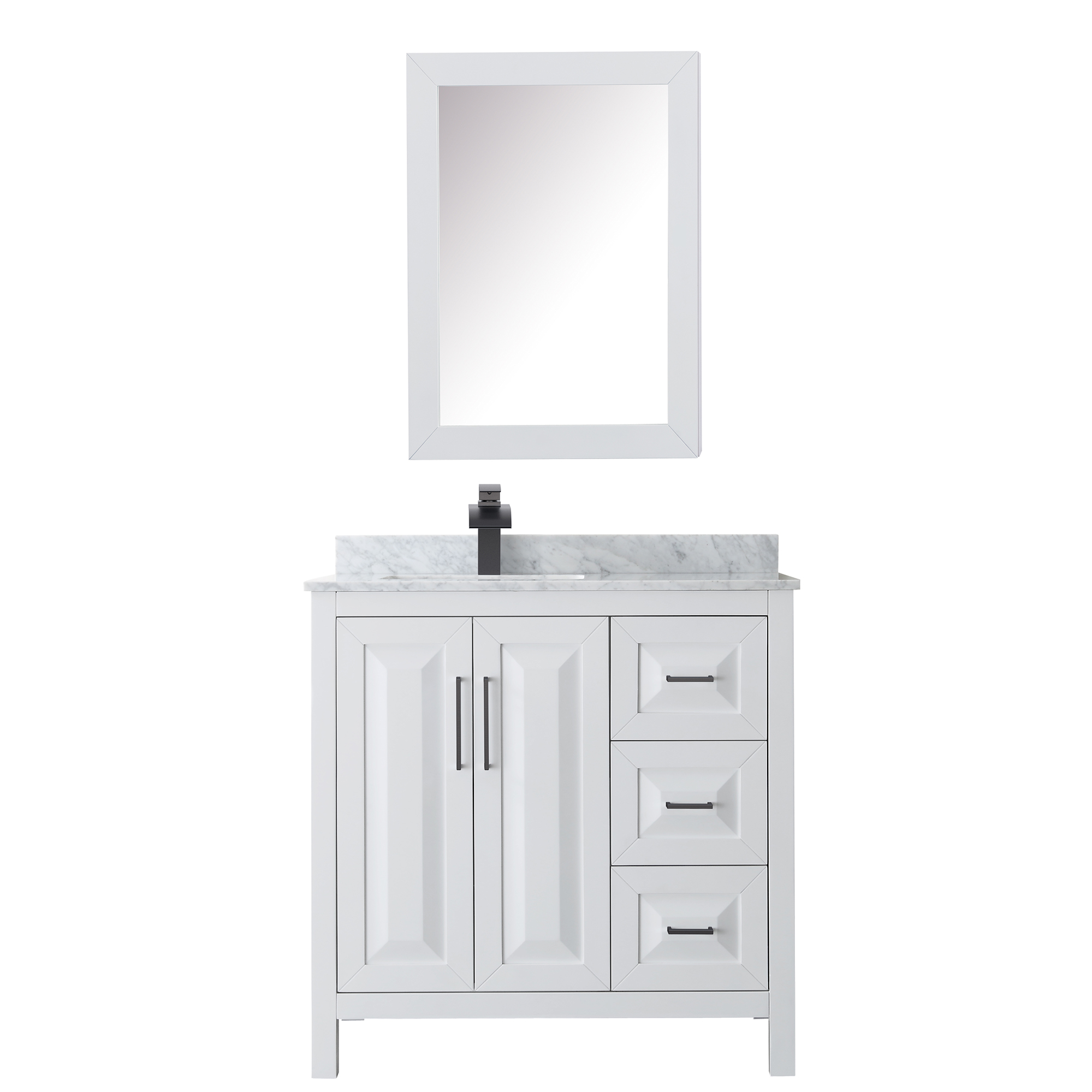 Darby Home Co Darry 36 Single Bathroom Vanity Set Base Finish: White