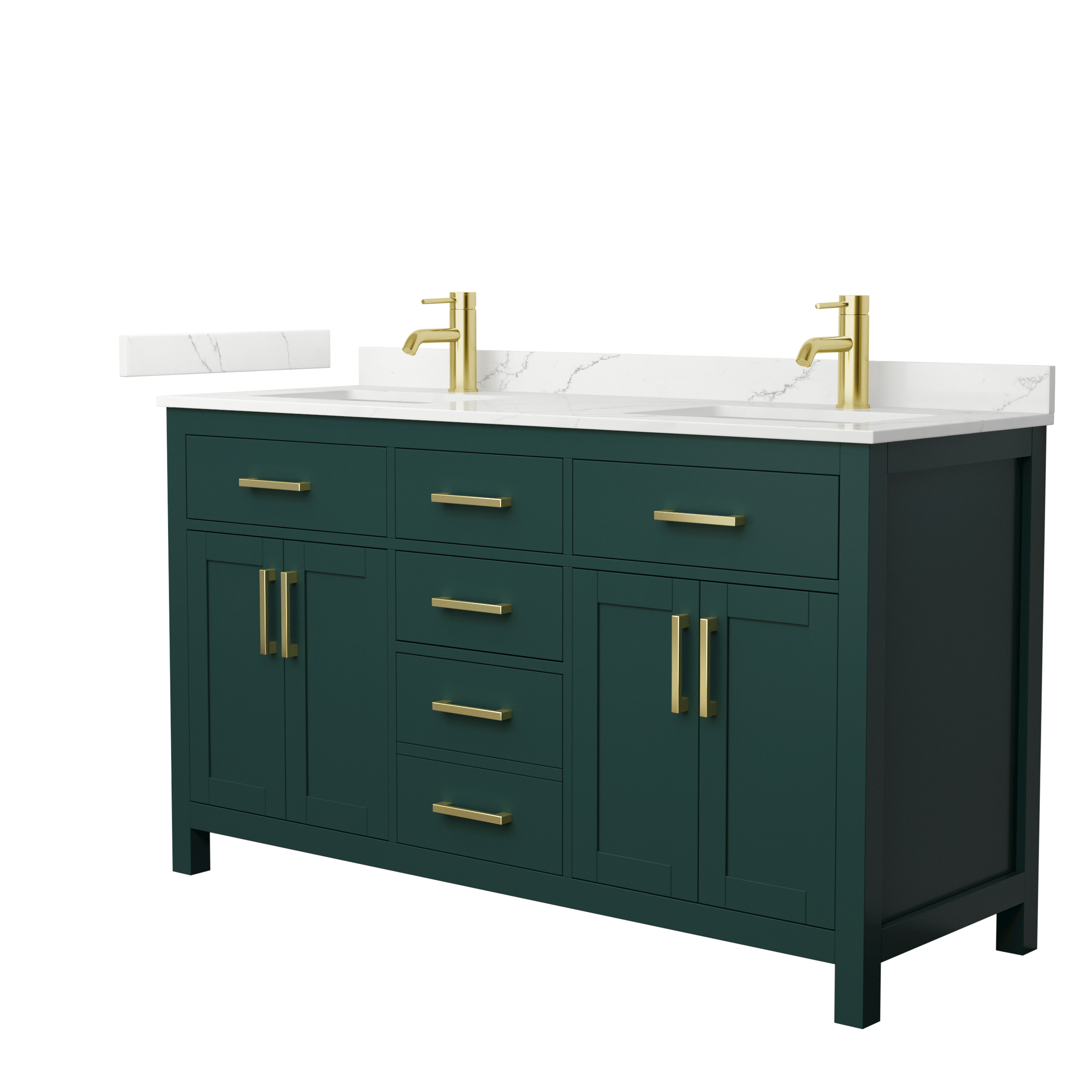 Beckett 60" Double Bathroom Vanity - Green WC-2424-60-DBL-VAN-GRN