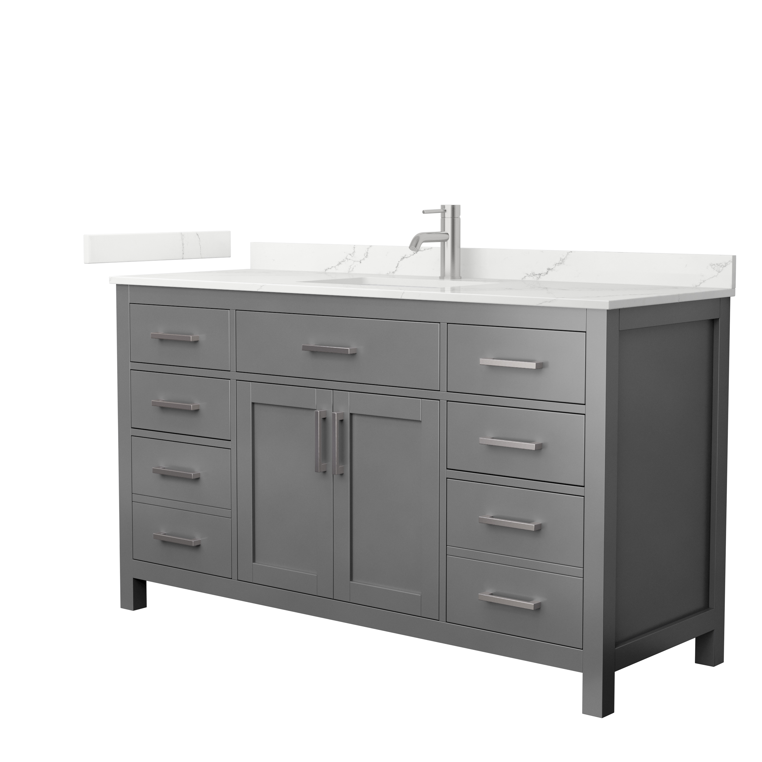 Beckett 60" Single Bathroom Vanity - Dark Gray WC-2424-60-SGL-VAN-DKG