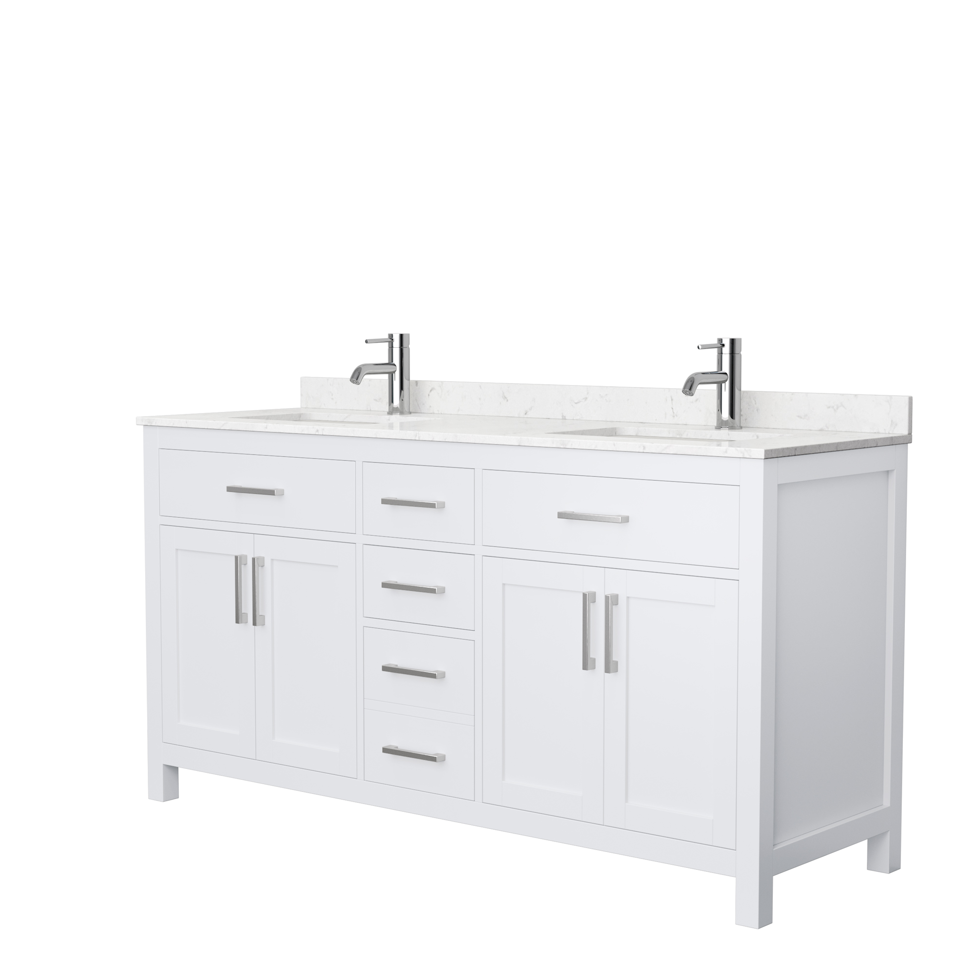Beckett 66 Double Bathroom Vanity - White  Beautiful bathroom furniture  for every home - Wyndham Collection
