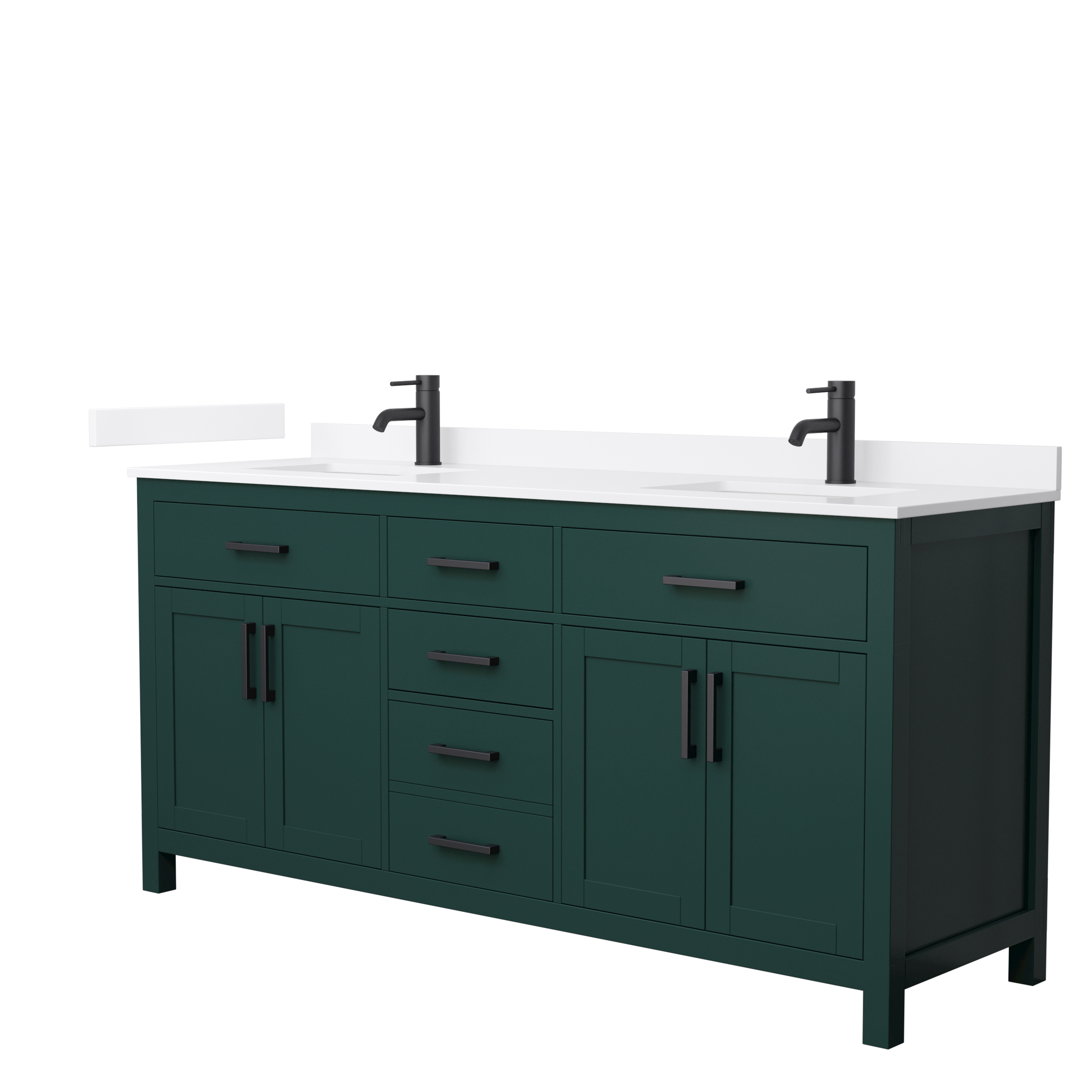 Beckett 72" Double Bathroom Vanity - Green WC-2424-72-DBL-VAN-GRN