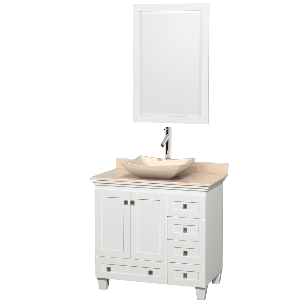 Acclaim 36 Single Bathroom Vanity For Vessel Sink White Beautiful Bathroom Furniture For Every Home Wyndham Collection