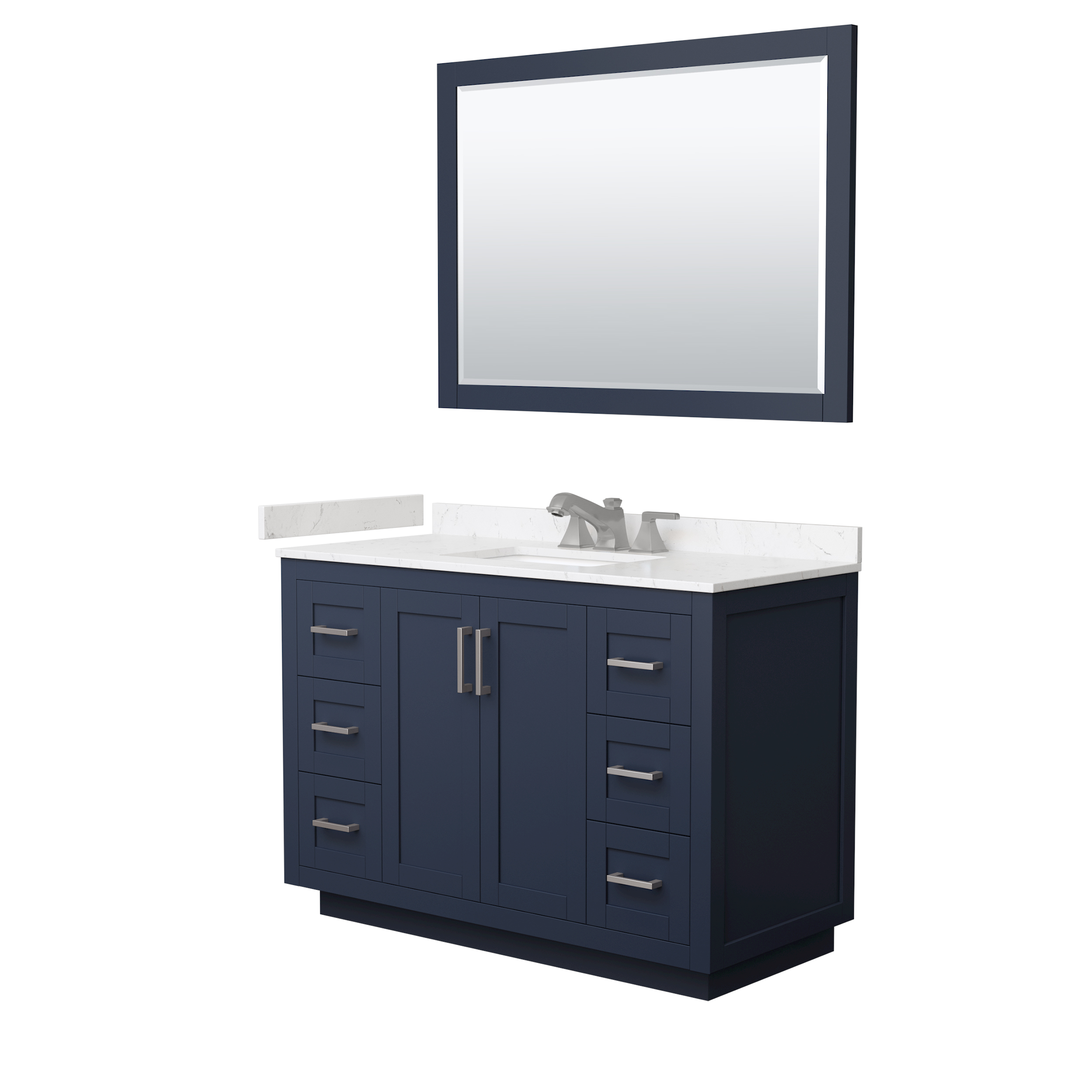 Miranda 48" Single Vanity with optional Carrara Marble Counter - Dark Blue WC-2929-48-SGL-VAN-BLU__