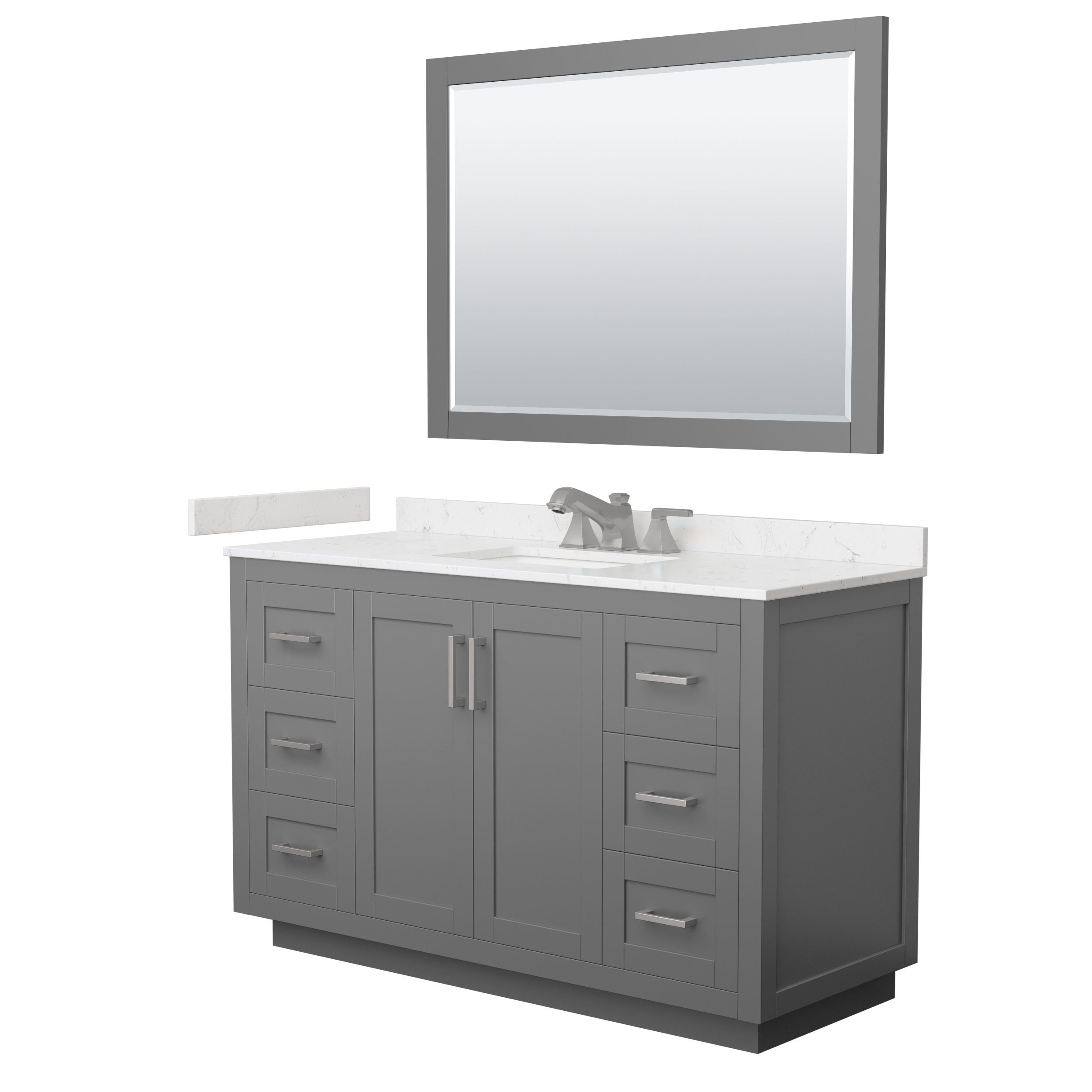 Miranda 54" Single Vanity with optional Carrara Marble Counter - Dark Gray WC-2929-54-SGL-VAN-DKG__